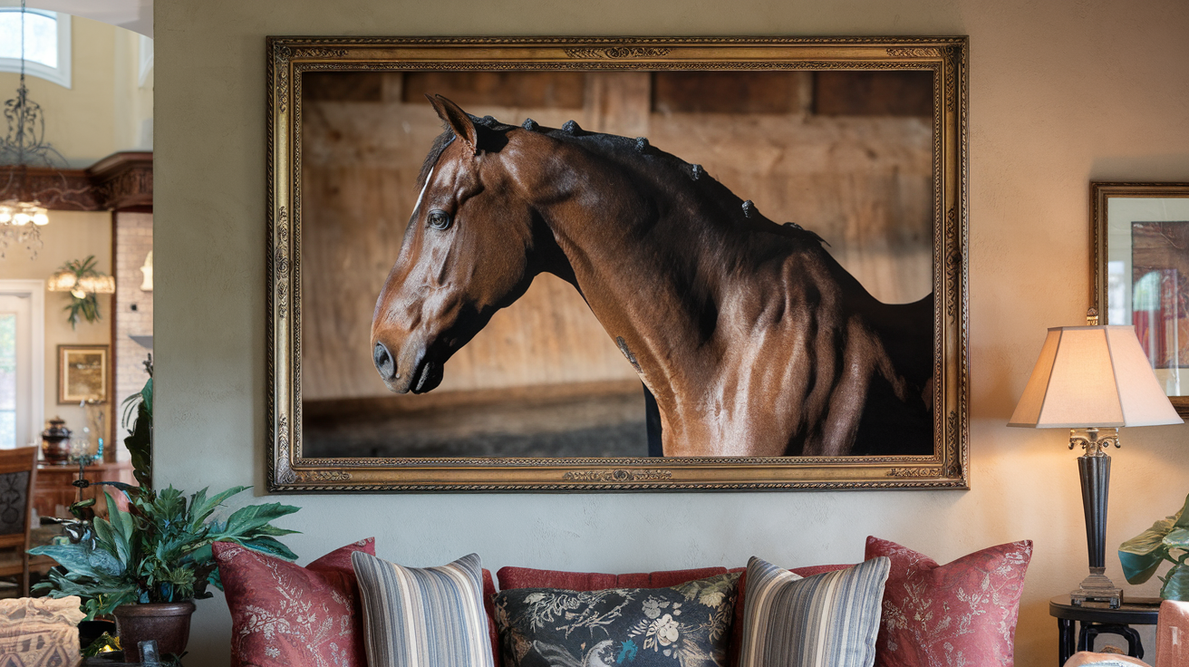 wall art of horses