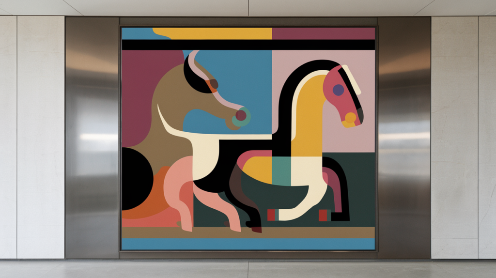 Modern Abstract Wall Art Of Horses