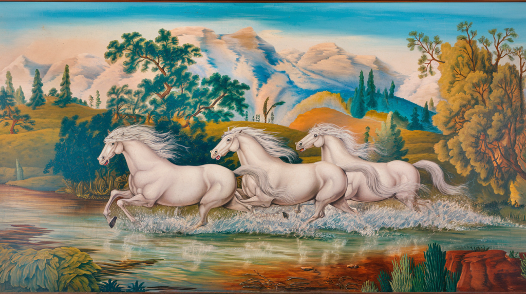 Traditional Painting of Horses