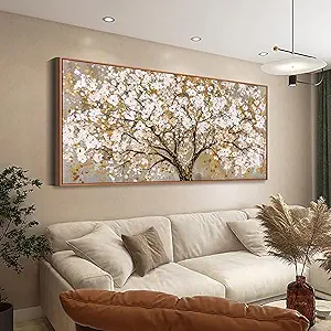 Wall Art Gold Nature Tree Of Life Abstract Canvas Painting Textured Picture Modern Wall Art