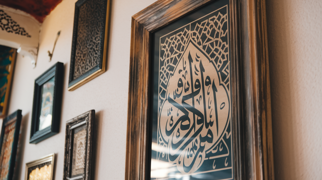 islamic wall art with arabic font