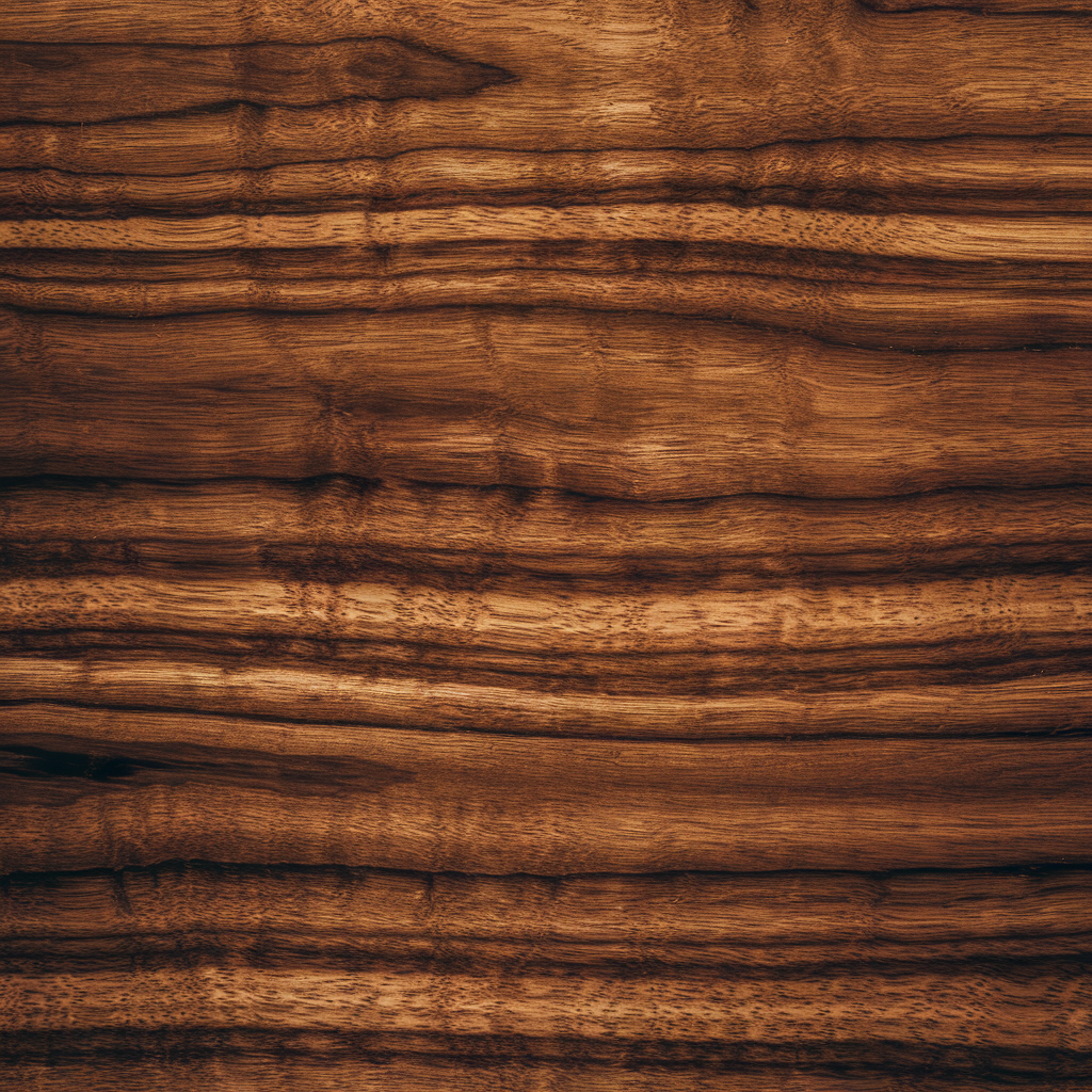 Luxurious walnut wood with dark, rich tones and stunning grain patterns, ideal for high-end wall art.
